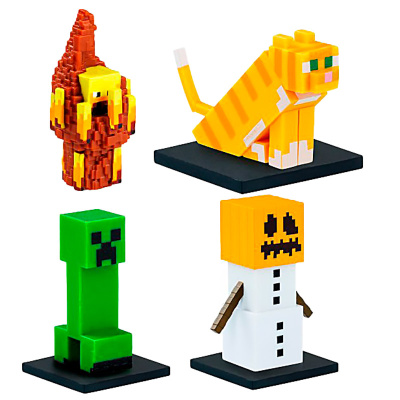 Коллекционные топперы Снежный голем Ифрит Зелёный крипер Кот и Хранитель Minecraft MC2040D 1